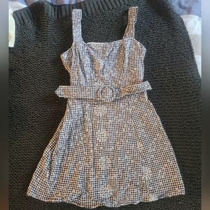 Miss Selfridge Stylish Black and White Checkered Gingham Dress